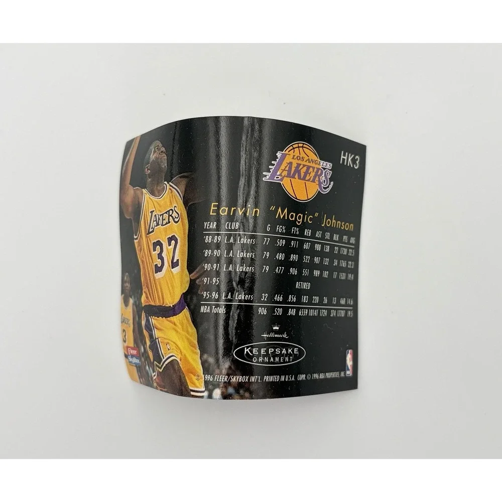 1997 Hallmark Keepsake Ornament Magic Johnson Hoop Stars 3 Lakers NBA Vintage